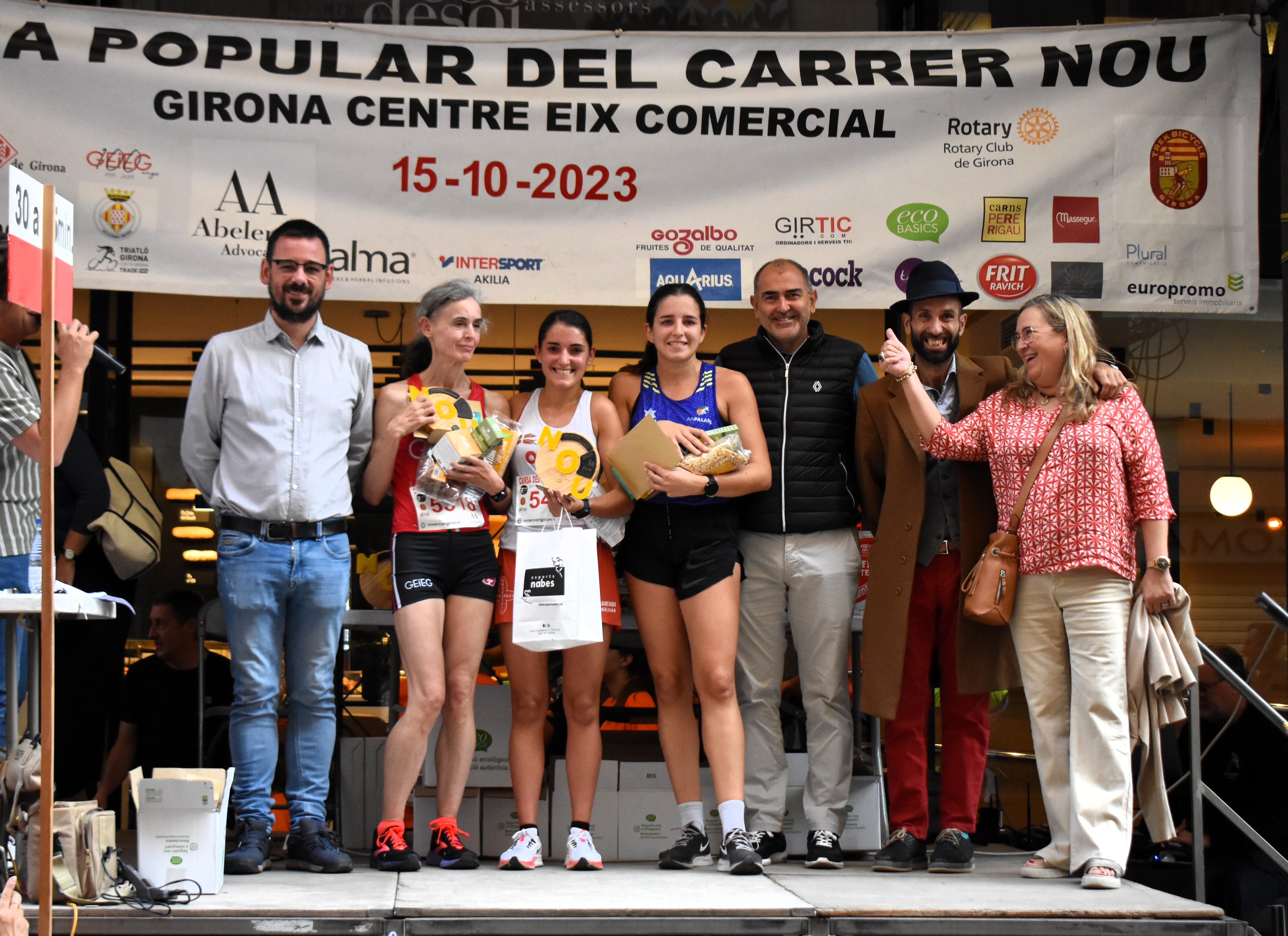 Pòdium dels 5 km femení