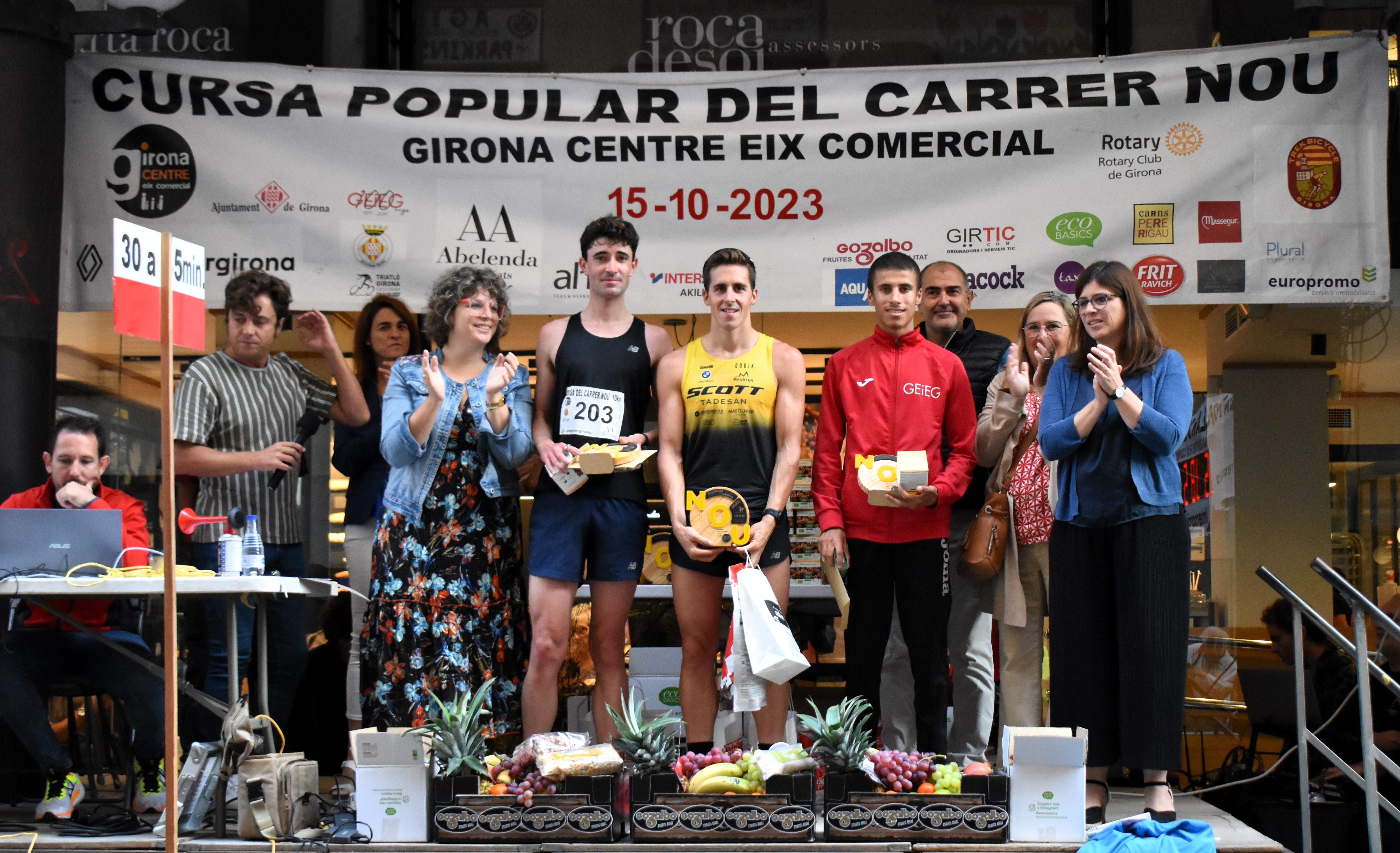 Pòdium dels 10 km masculí