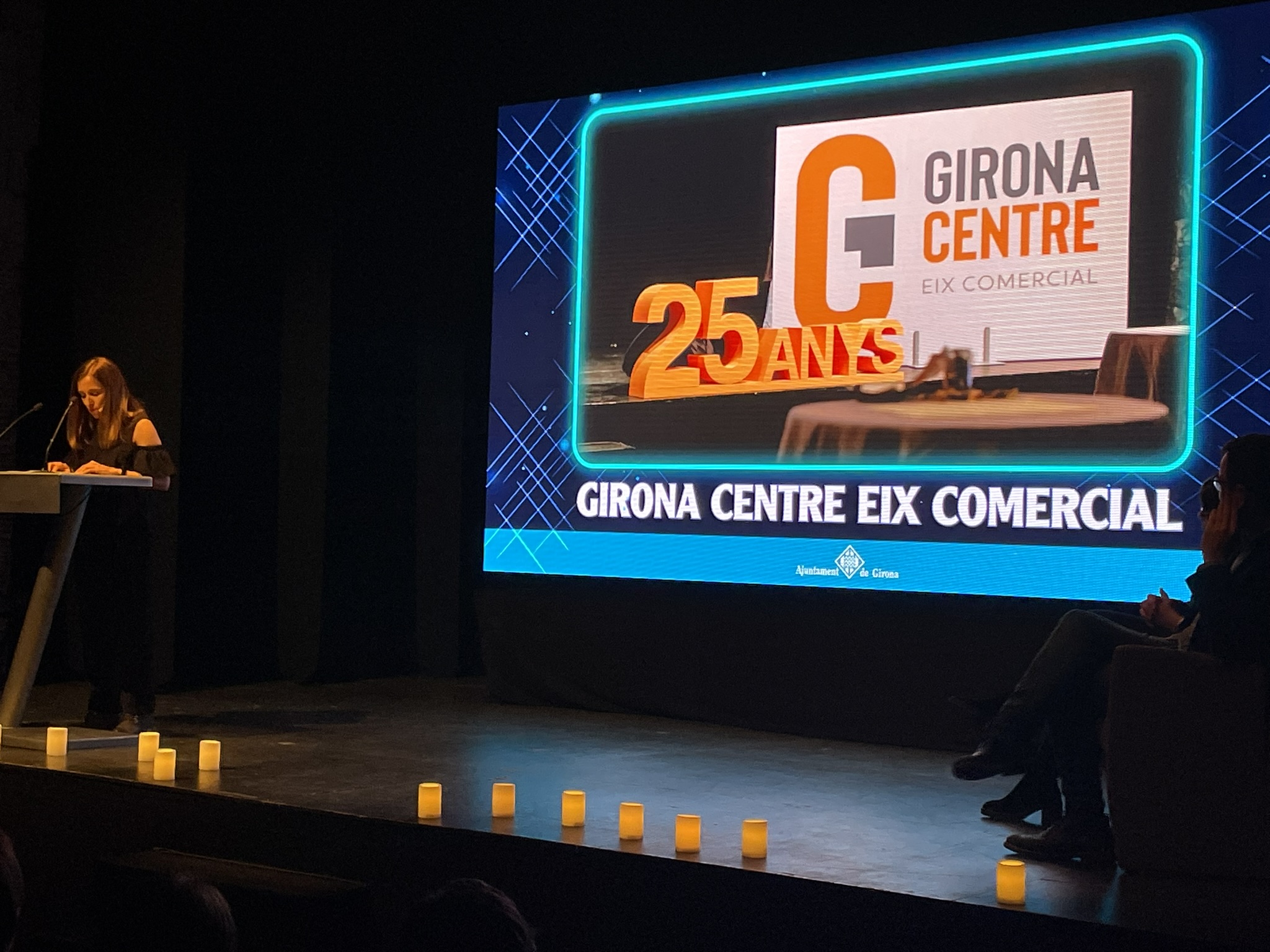 Moment de la presentació del guardó de Girona Centre Eix Comercial