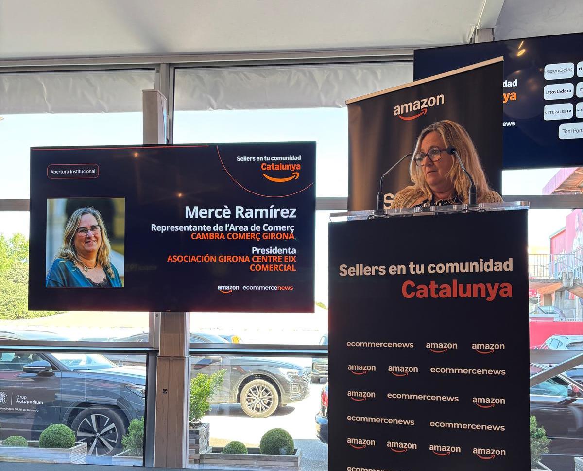 Intervenció de la presidenta de Girona Centre en faristol