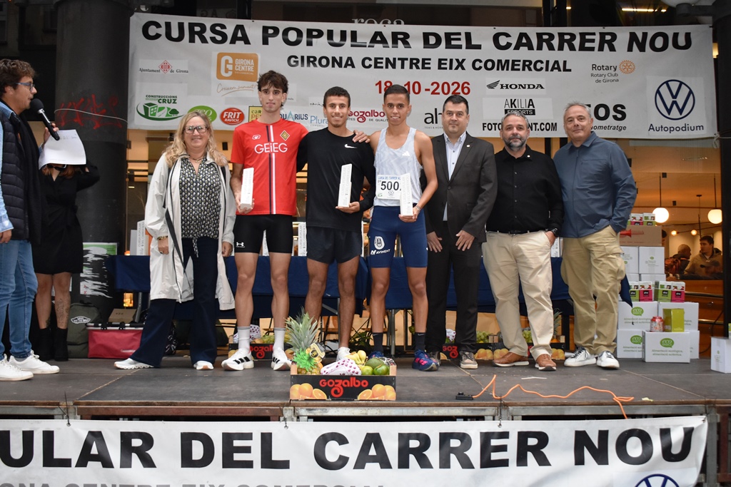 Pòdium dels 5 km masculí