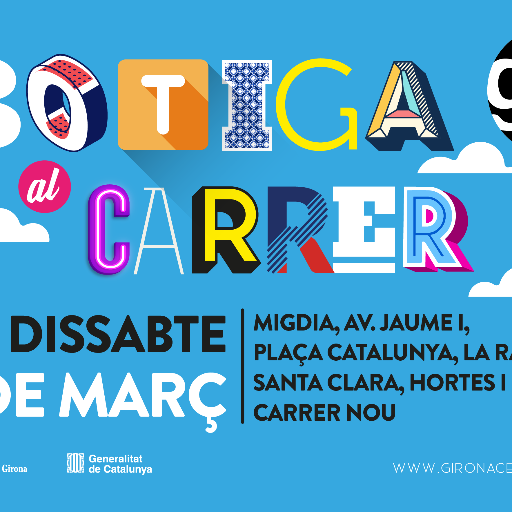 Cartell anunci de la botiga al carrer