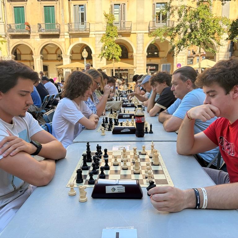 Jugadors en primer pla i fons