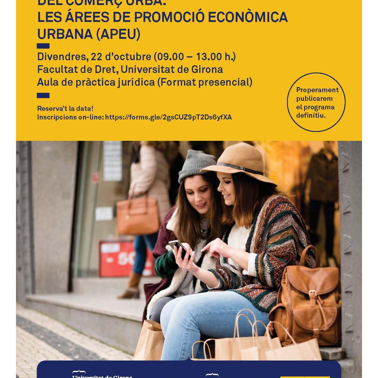 Jornada "Un nou instrument per a la reactivació del comerç urbà: les àrees de promoció econòmica urbana (APEU)"