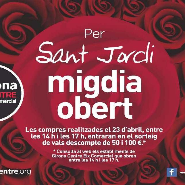 Per Sant Jordi, obrim al migdia i la compra té premi