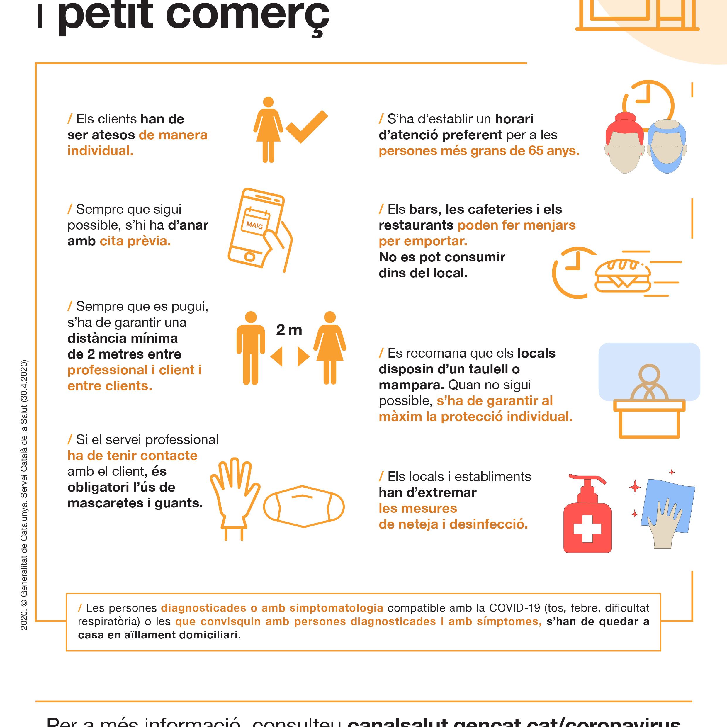 Recomanacions: mesures preventives i de neteja per al comerç