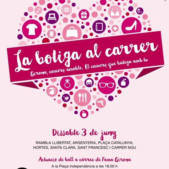 Botiga al carrer, aquest dissabte 3 de juny, a la zona centre de Girona