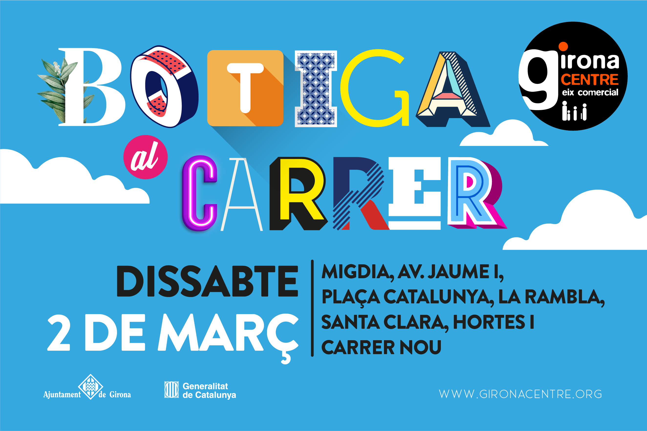 Cartell anunci de la botiga al carrer