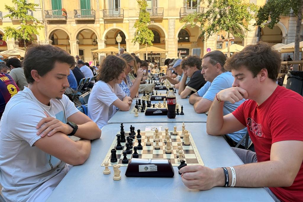Jugadors en primer pla i fons