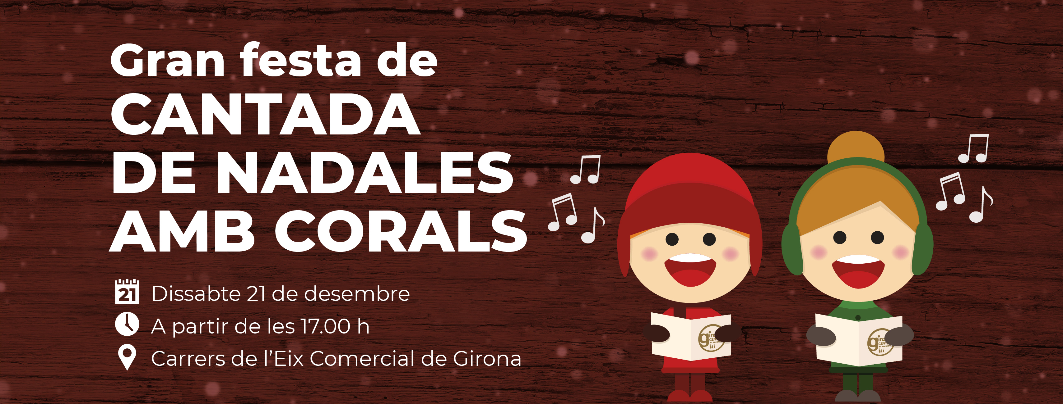 Recital de nadales als carrers comercials de Girona