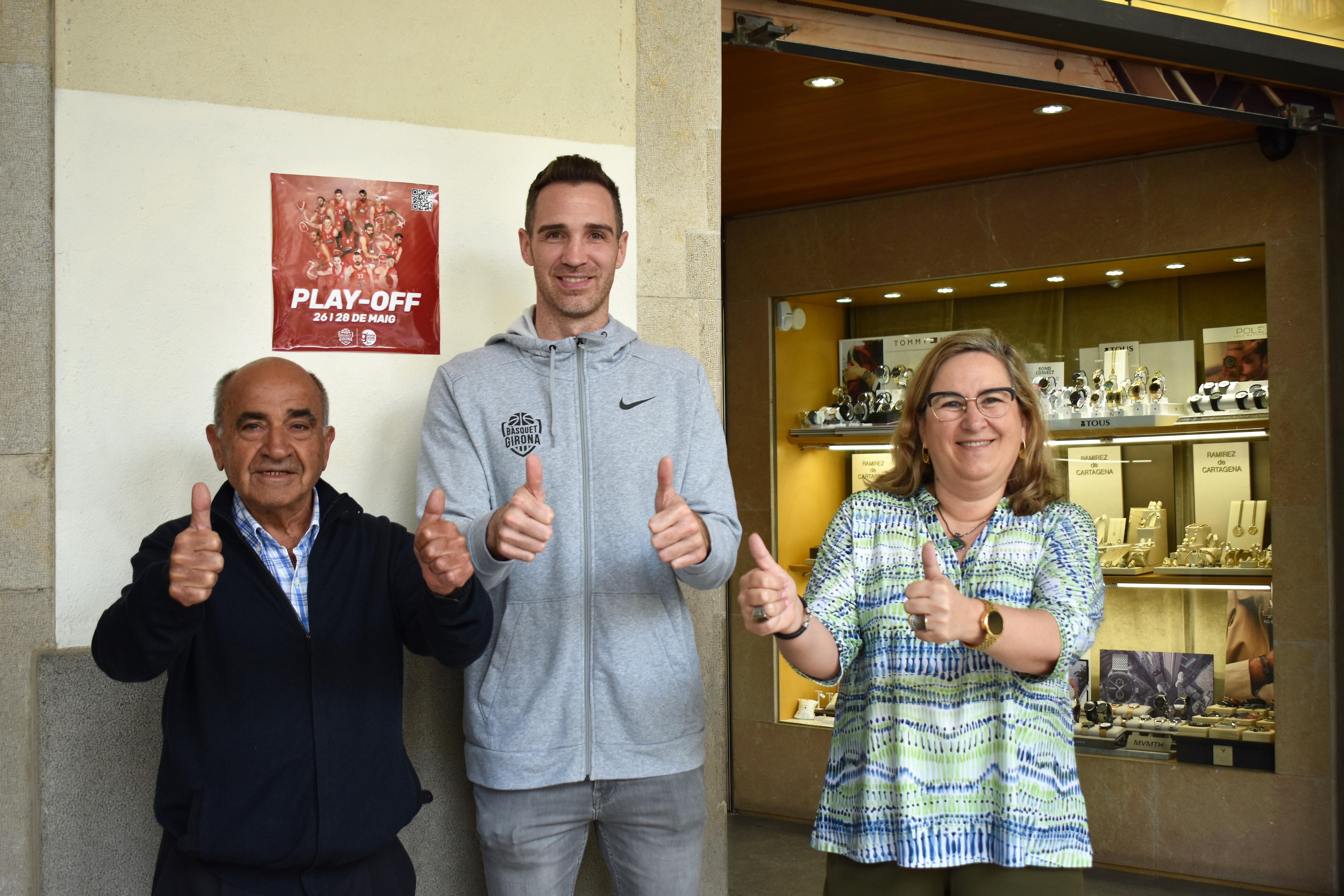 Girona Centre dona suport al Bàsquet Girona pel play-off d'ascens