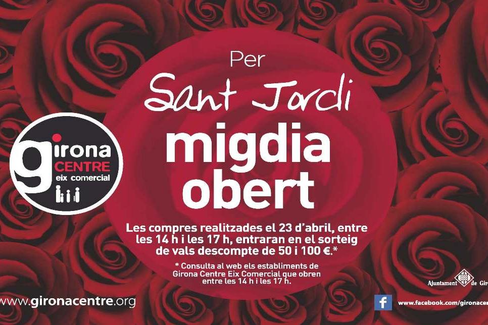 Per Sant Jordi, obrim al migdia i la compra té premi