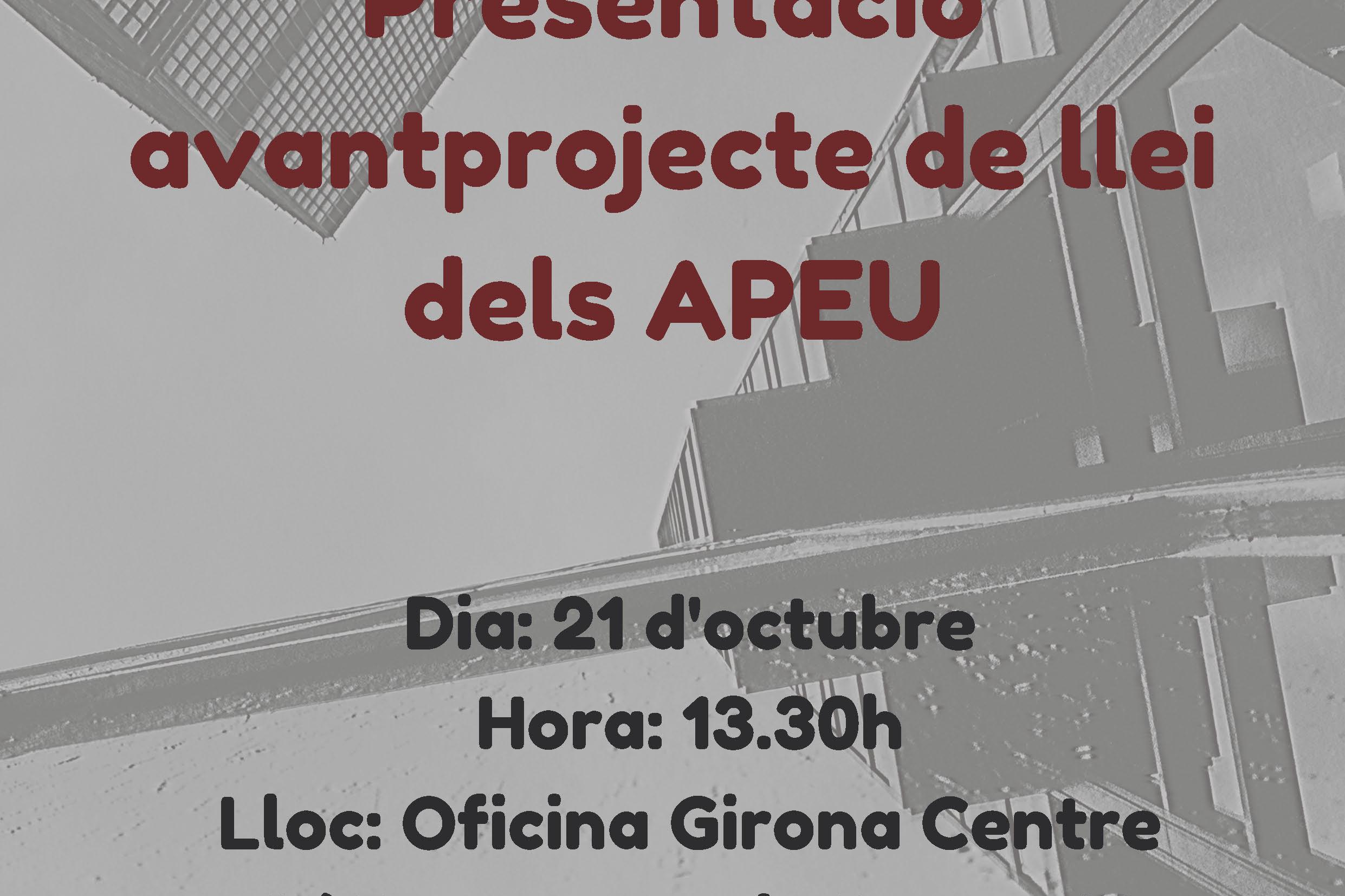 Jornada de presentació de l'avantprojecte de llei dels APEU als establiments associats a Girona Centre