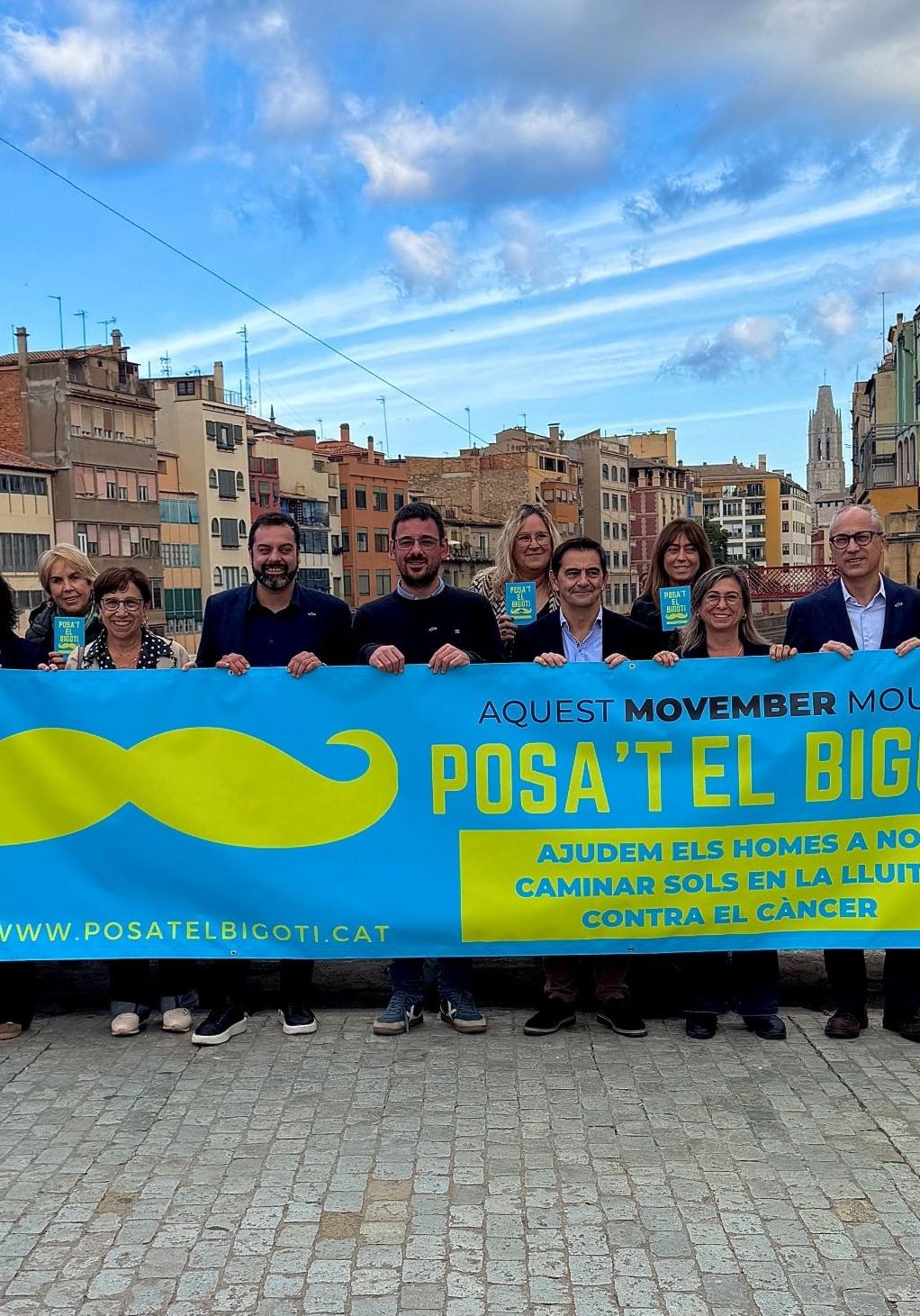 Representants d'Oncolliga, l'IDIBGI, l'associació Girona Centre Eix Comercial i l'Ajuntament de Girona han donat avui el tret de sortida a la campanya.