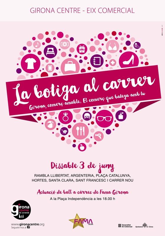 Botiga al carrer, aquest dissabte 3 de juny, a la zona centre de Girona