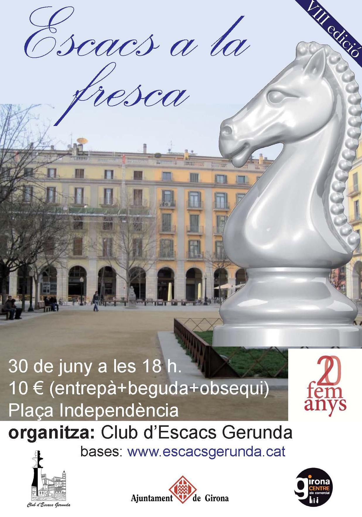Vuitè torneig d’escacs a la fresca de Girona