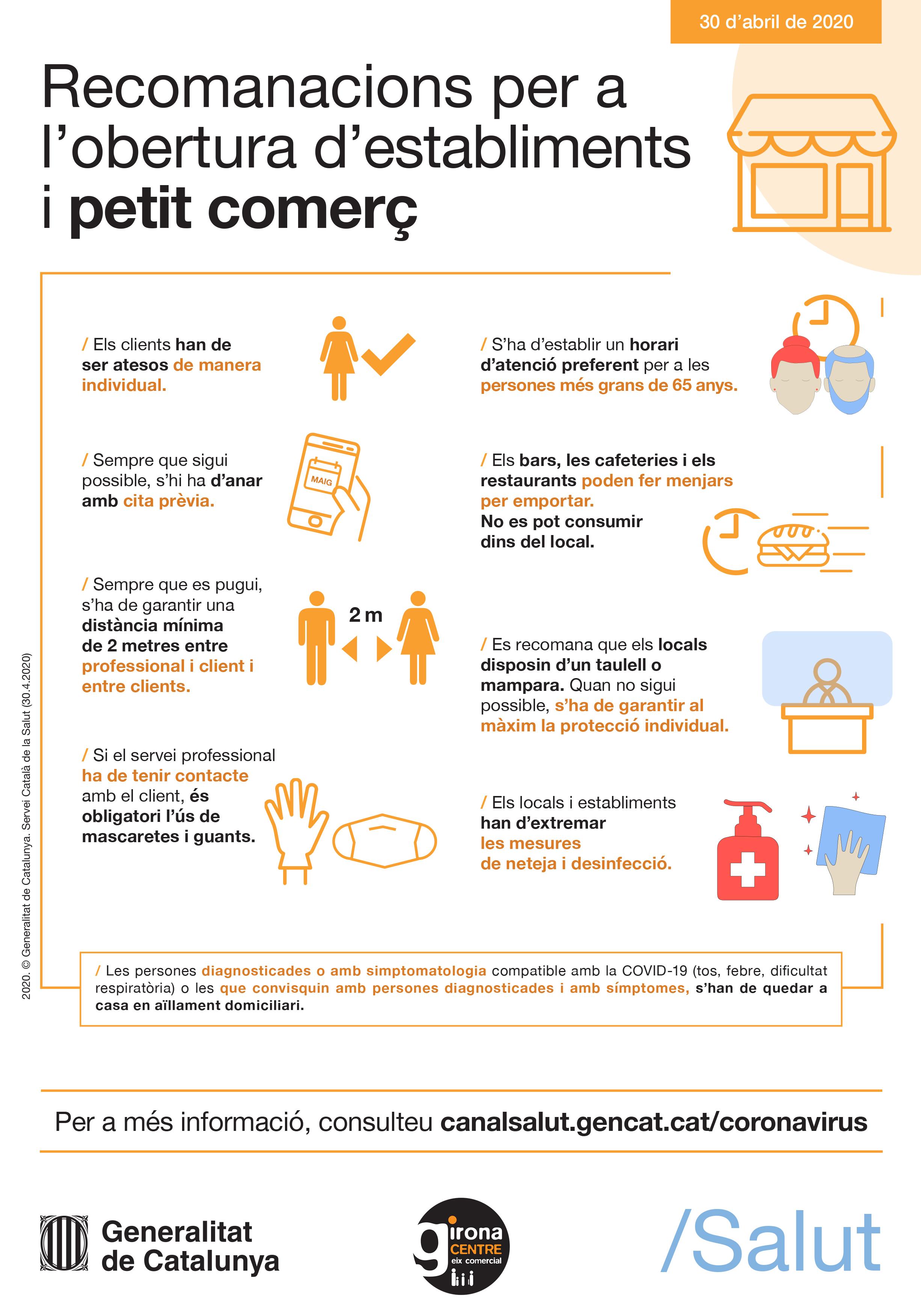 Recomanacions: mesures preventives i de neteja per al comerç