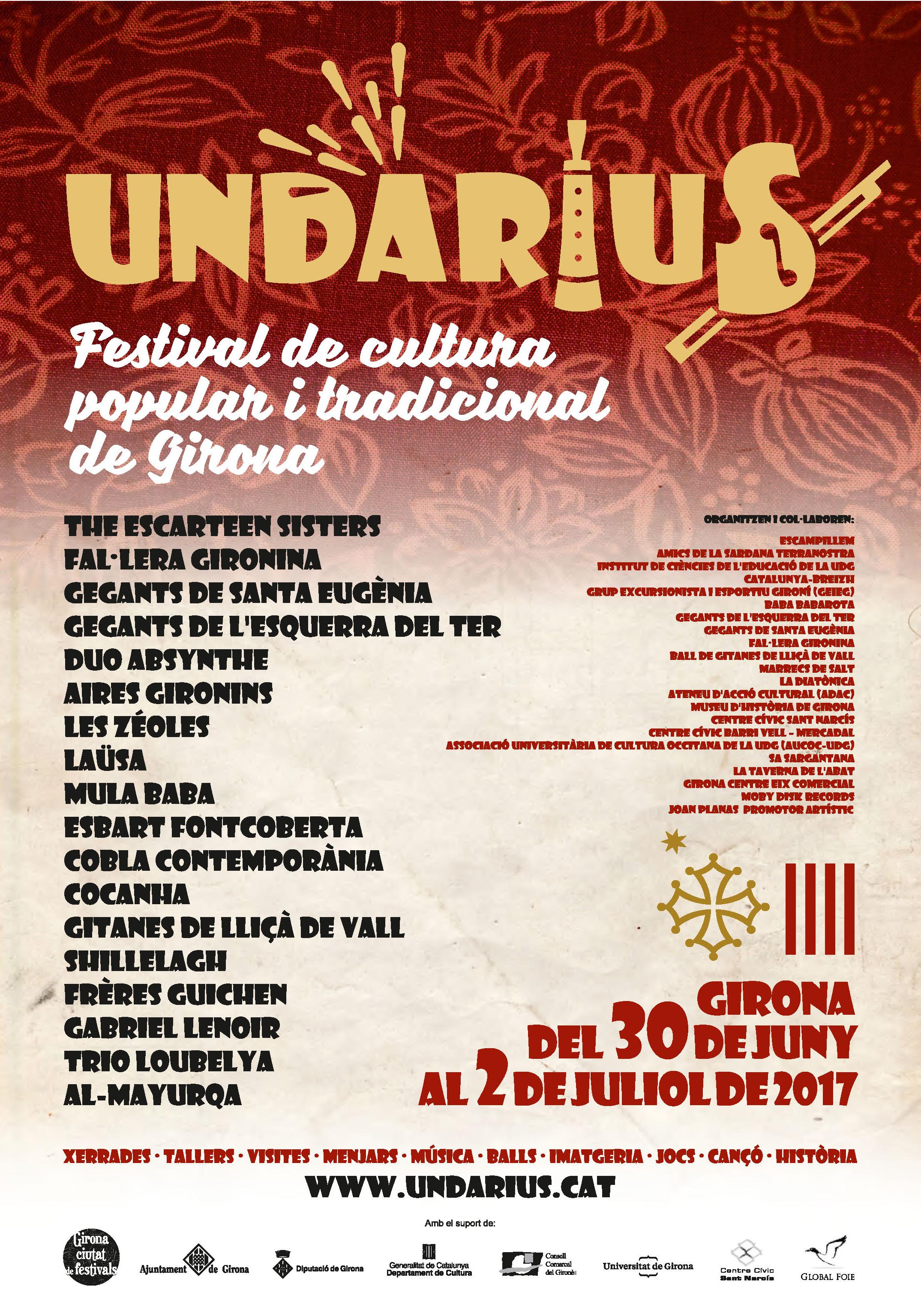 A punt la 4a edició d'Undàrius, el festival de cultura popular i tradicional de Girona