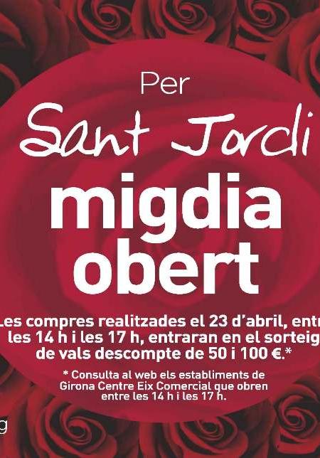 Per Sant Jordi, obrim al migdia i la compra té premi